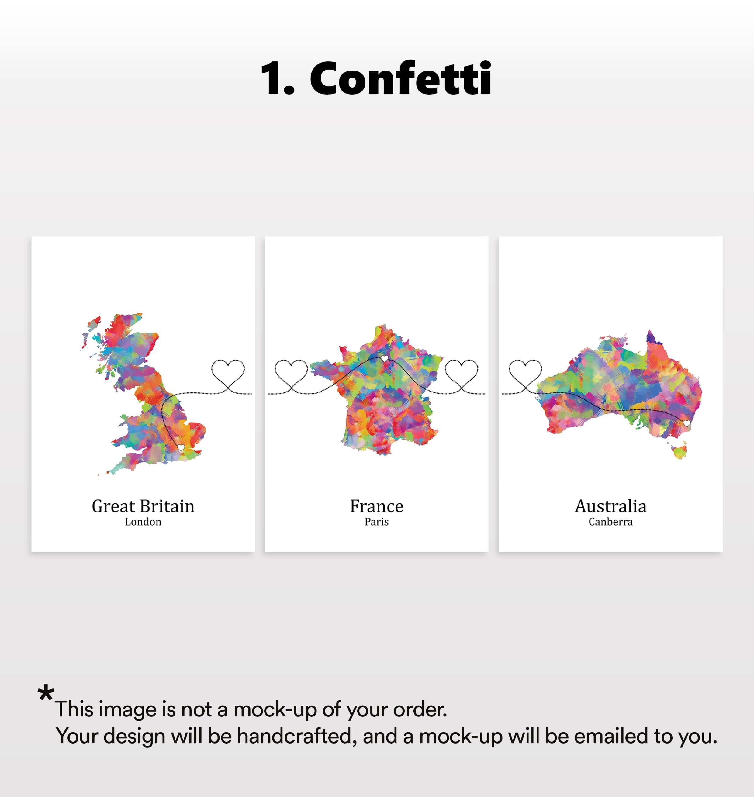 Personalised Three Location Prints 2.0 - Custom Line