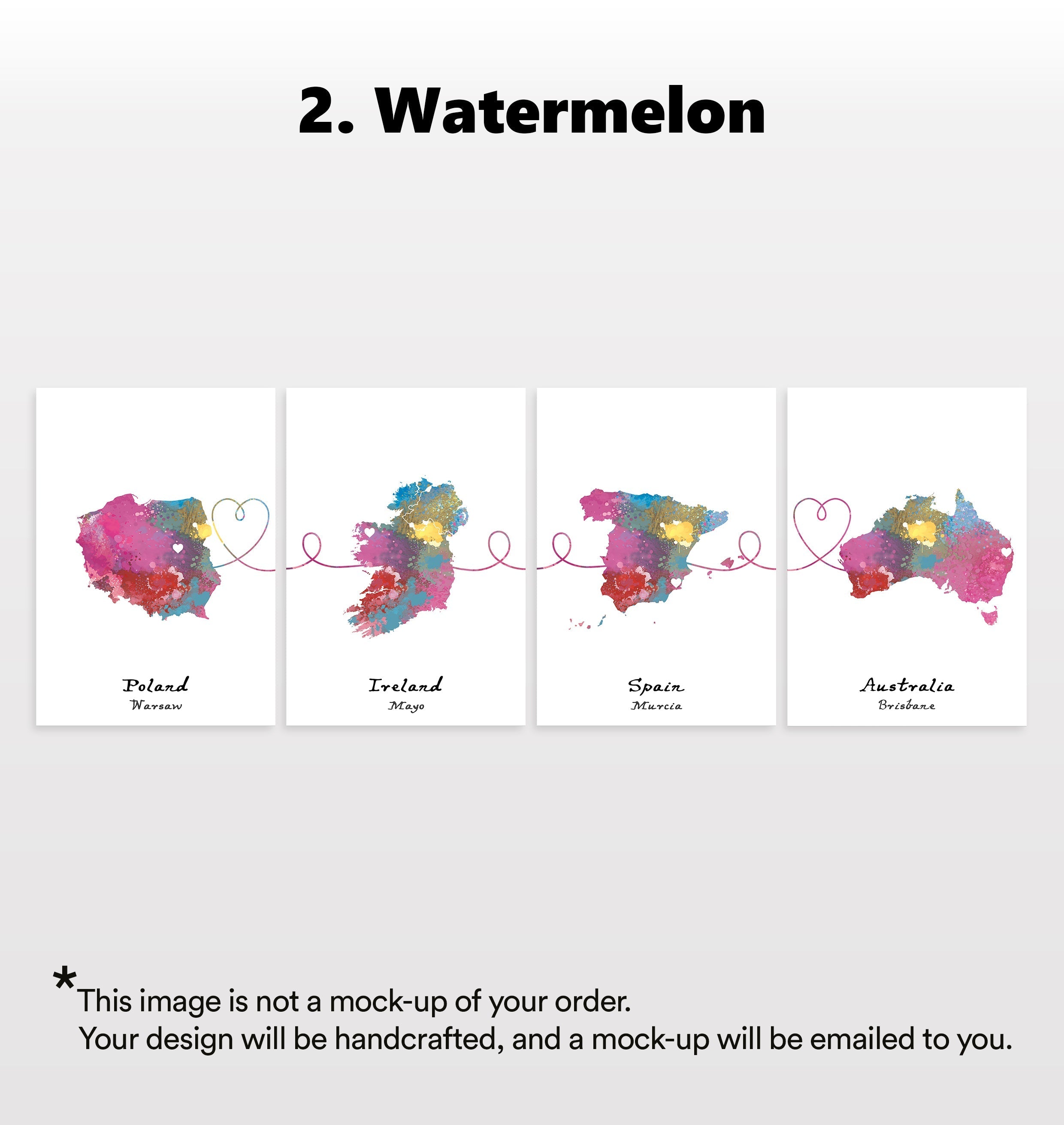 Personalised Four Location Prints