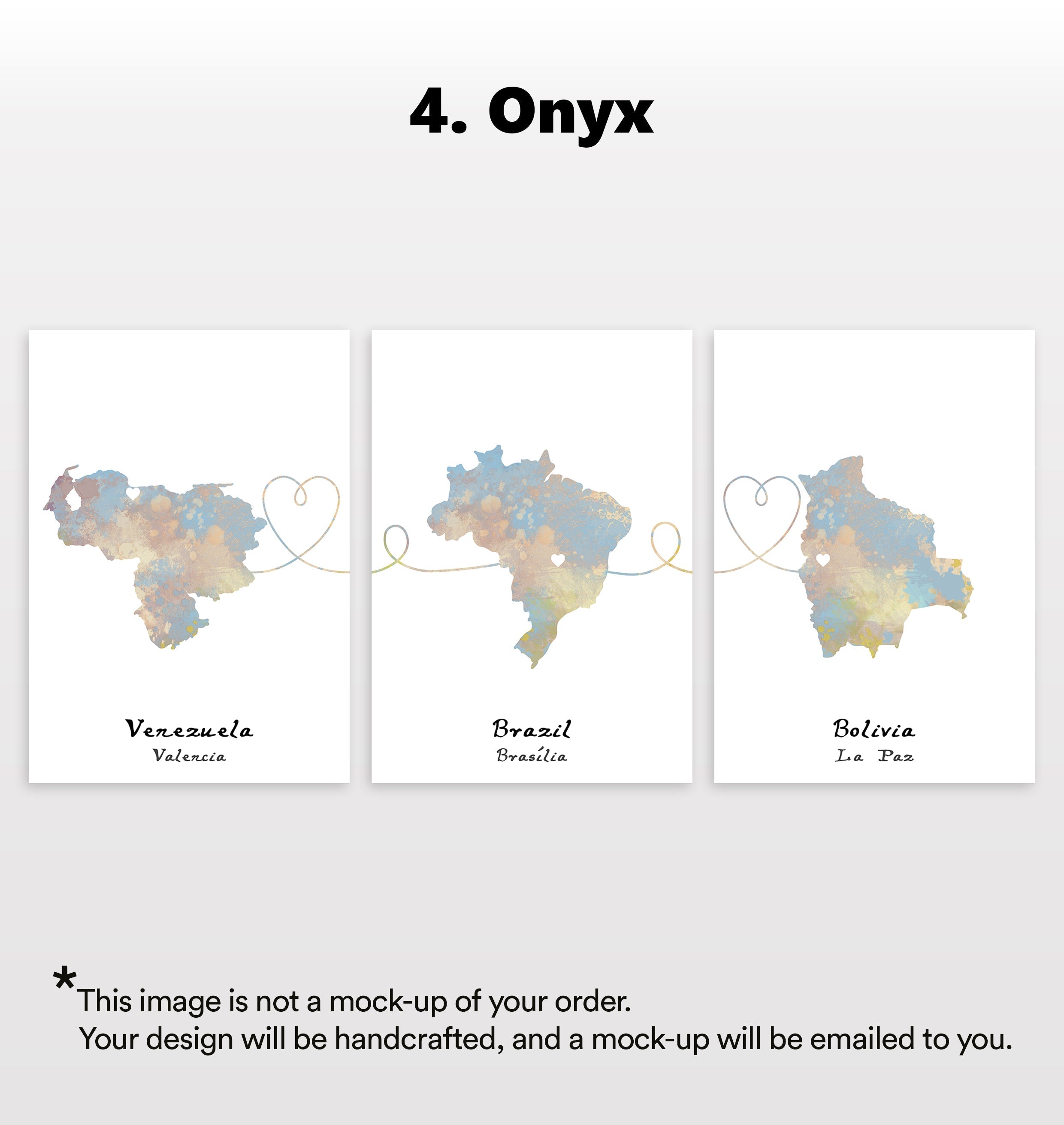 Personalised Three Location Prints