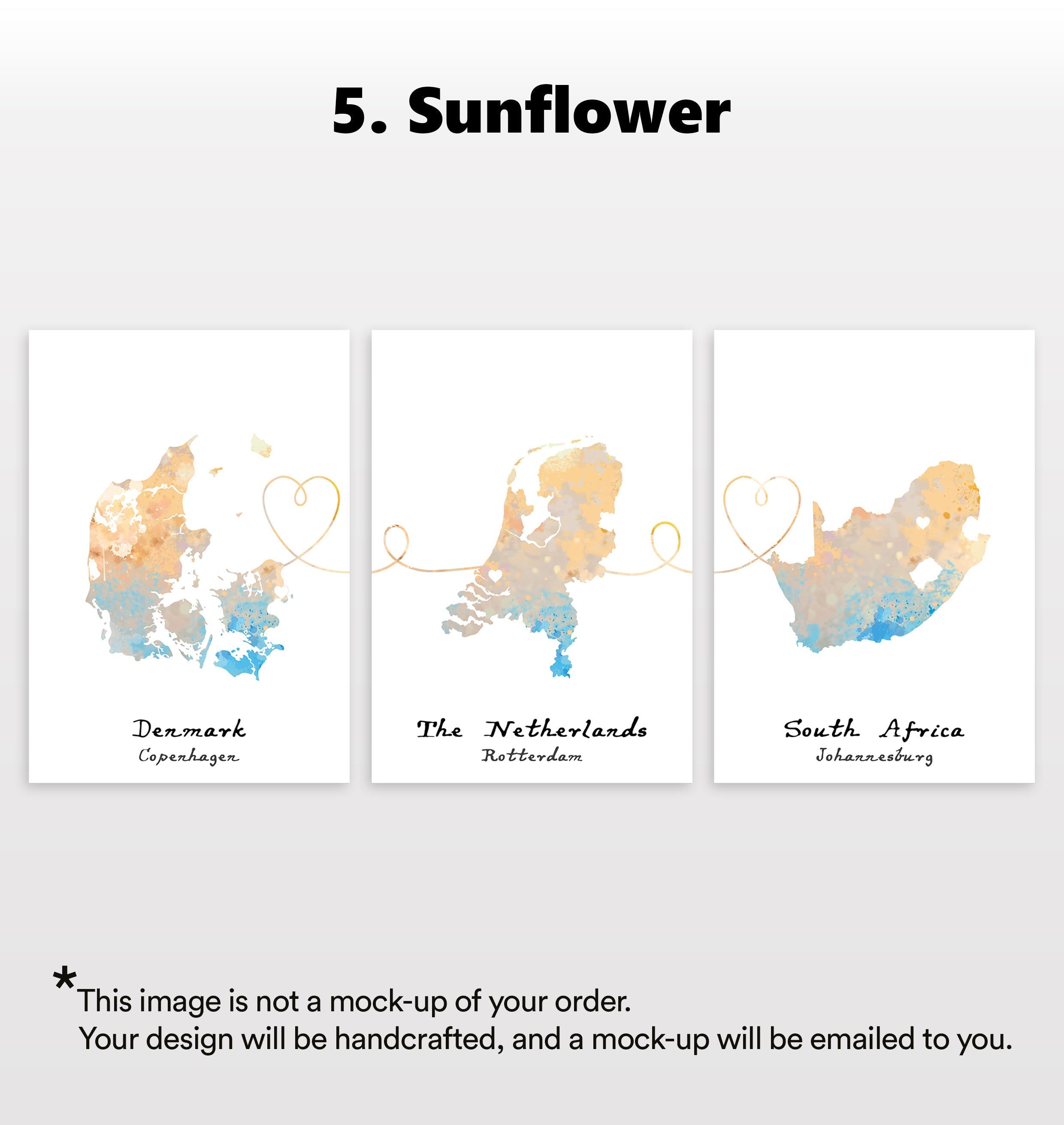 Personalised Three Location Prints