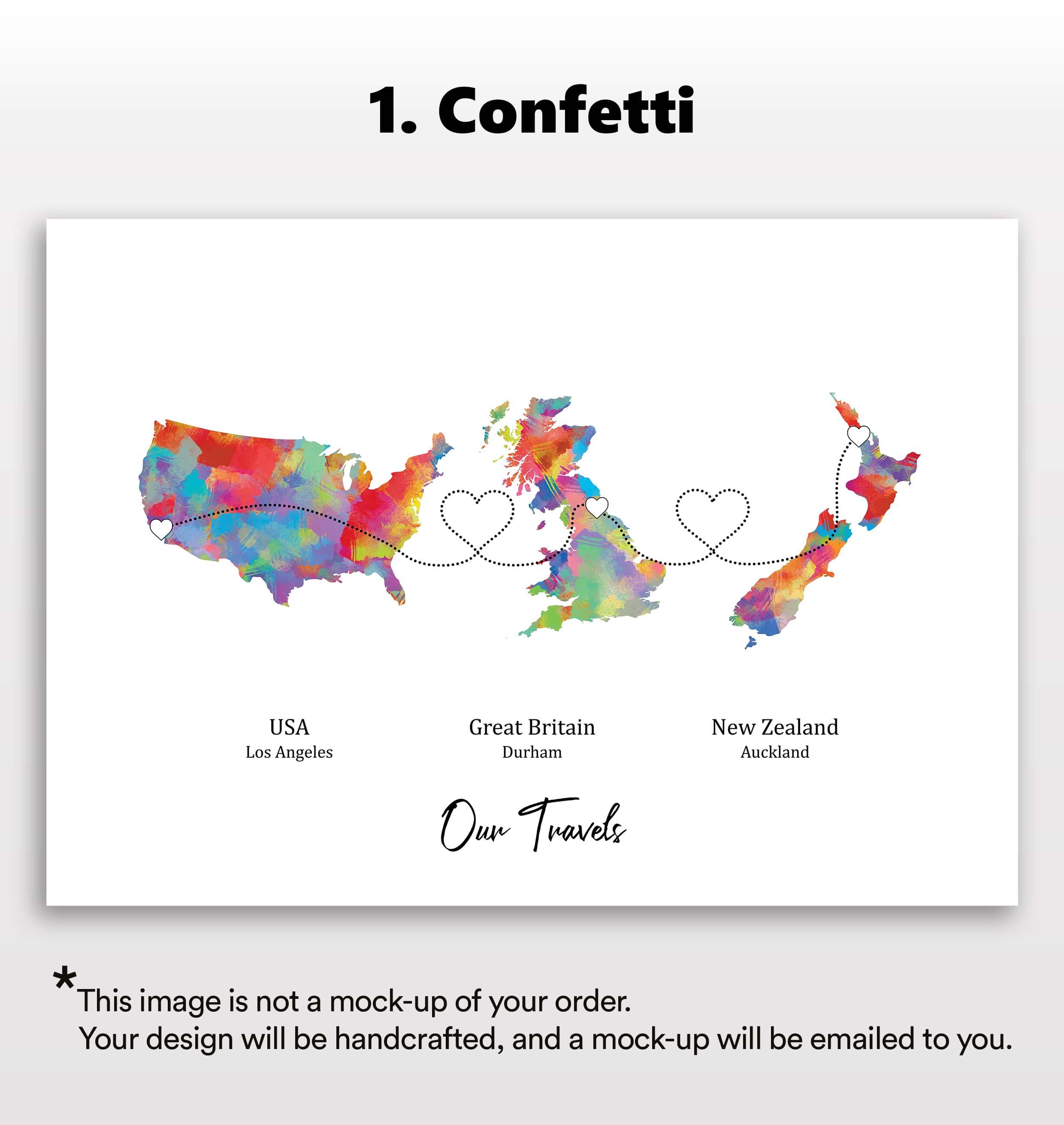 Personalised Three Location Print 2.0 - Custom Line (Digital File Only)