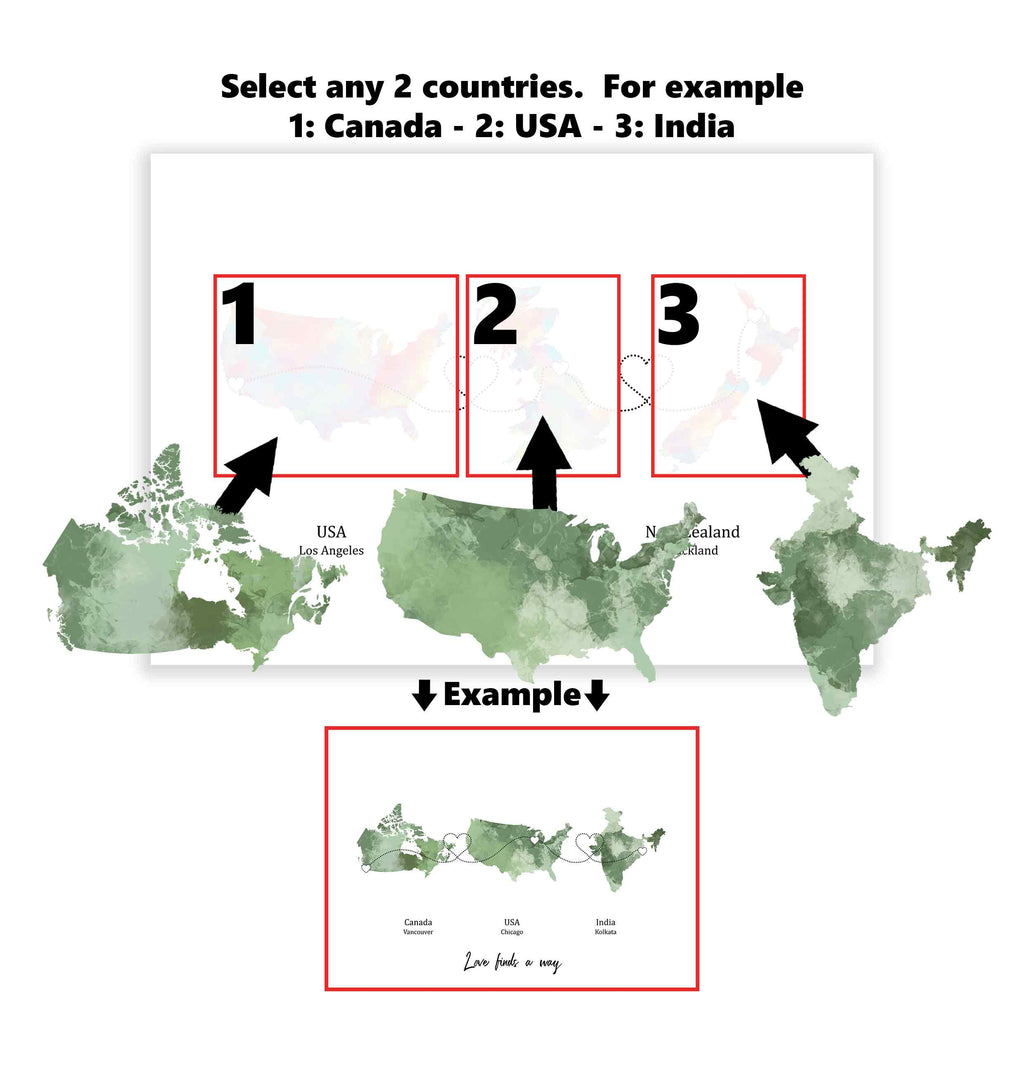 Personalised Three Location Print 2.0 - Custom Line (Digital File Only)