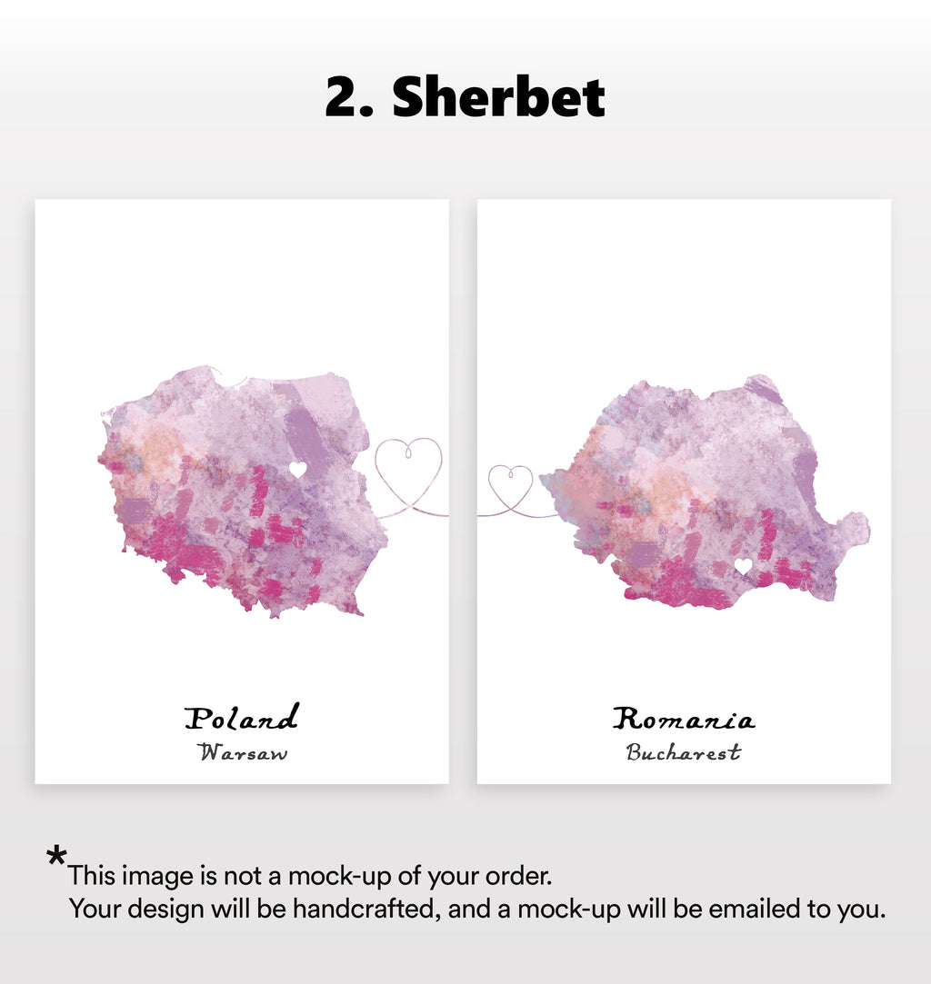 Personalised Two Location Prints