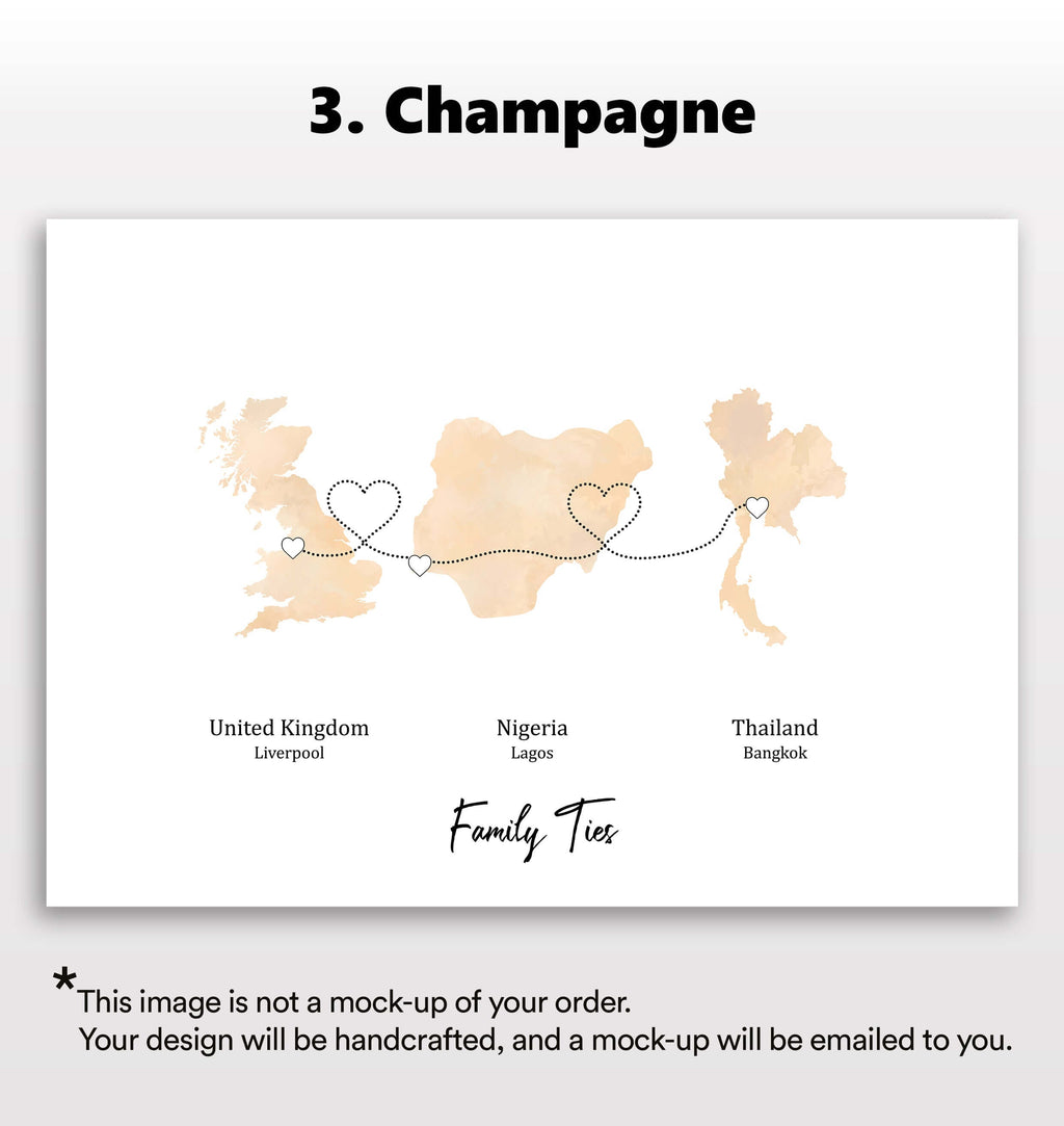 Personalised Three Location Print 2.0 - Custom Line (Digital File Only)