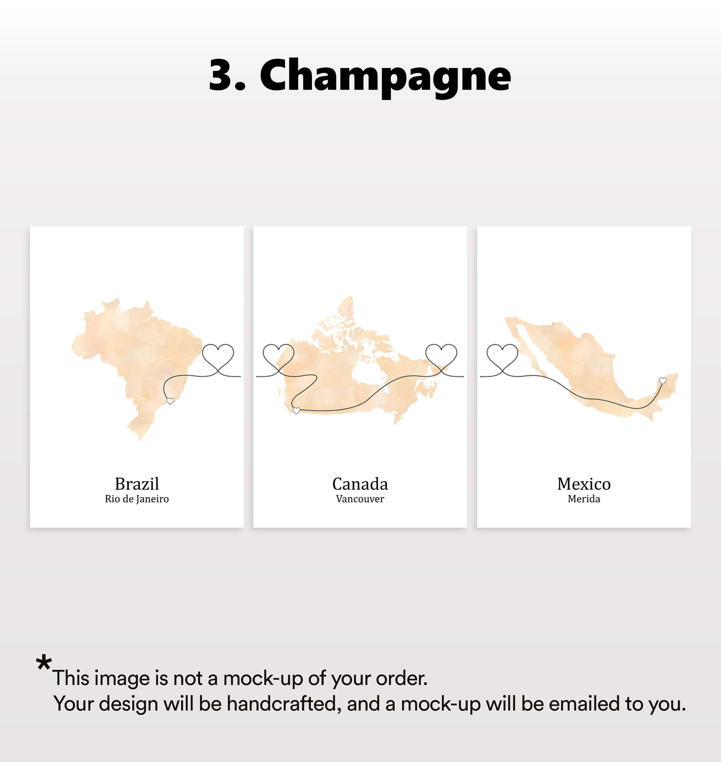 Personalised Three Location Prints 2.0 - Custom Line