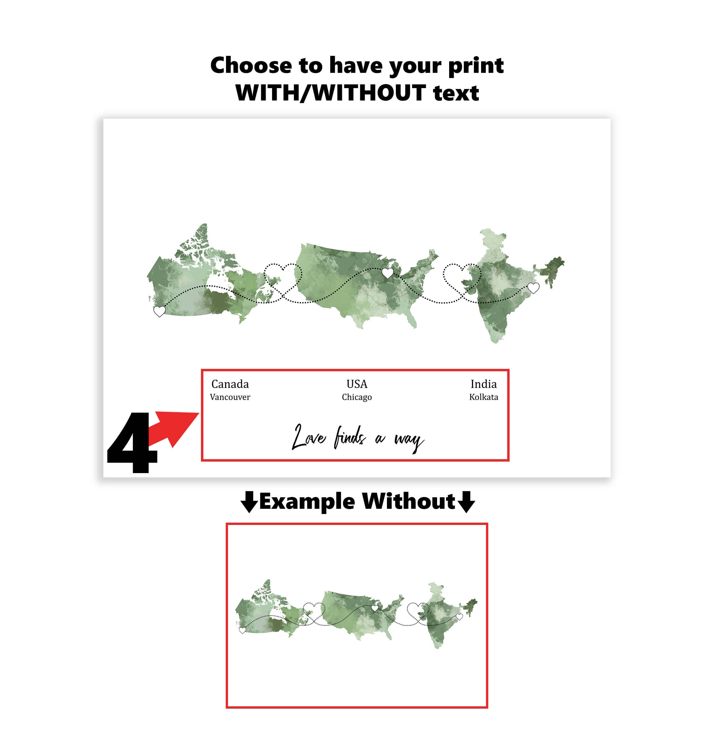 Personalised Three Location Print 2.0 - Custom Line (Digital File Only)