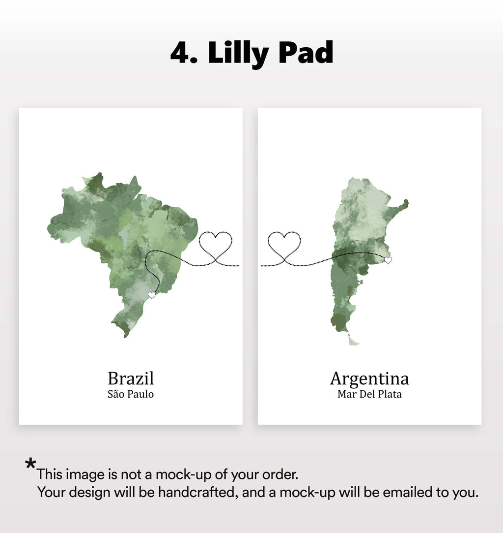 Personalised two location Prints 2.0 - Custom Line (Digital File Only)