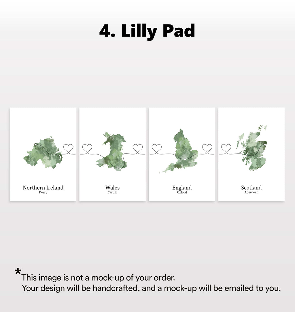 Personalised Four Location Prints 2.0 - Custom Line