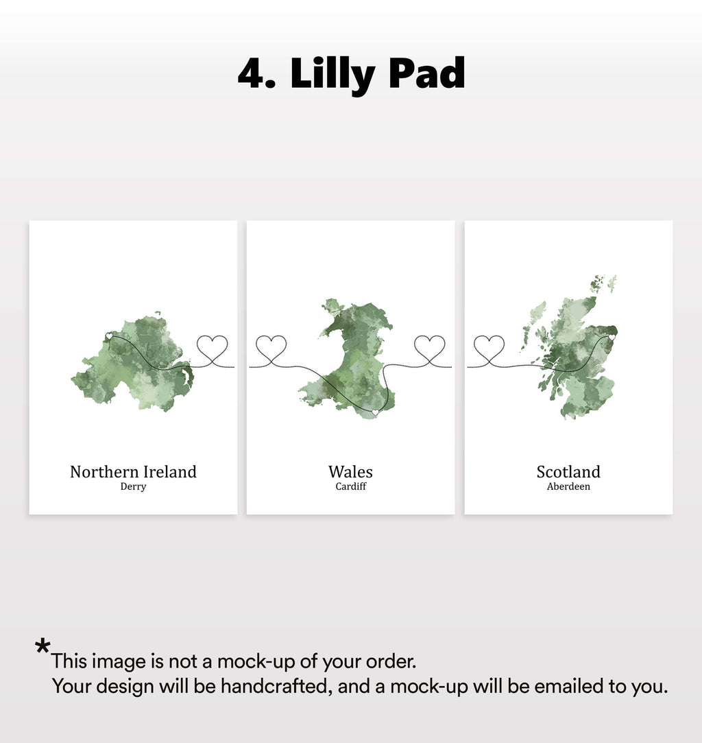 Personalised Three Location Prints 2.0 - Custom Line (Digital File Only)