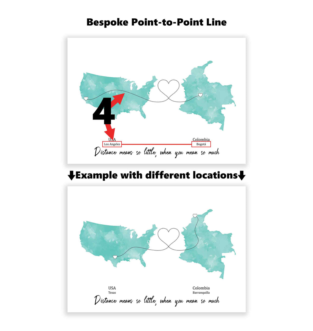 Personalised two location Print 2.0 - Custom Line