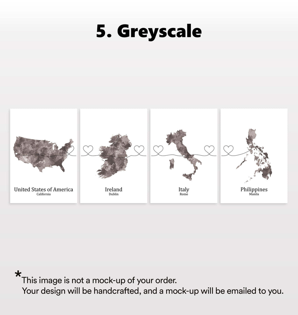 Personalised Four Location Prints 2.0 - Custom Line