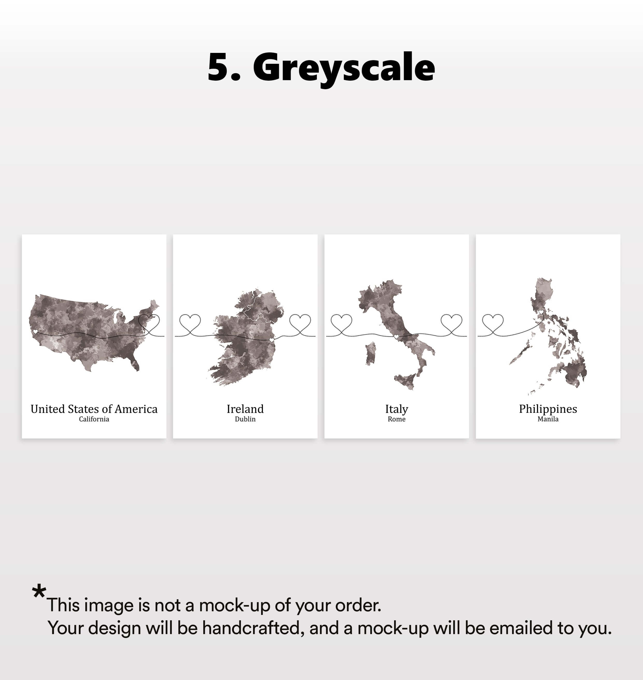 Personalised Four Location Prints 2.0 - Custom Line