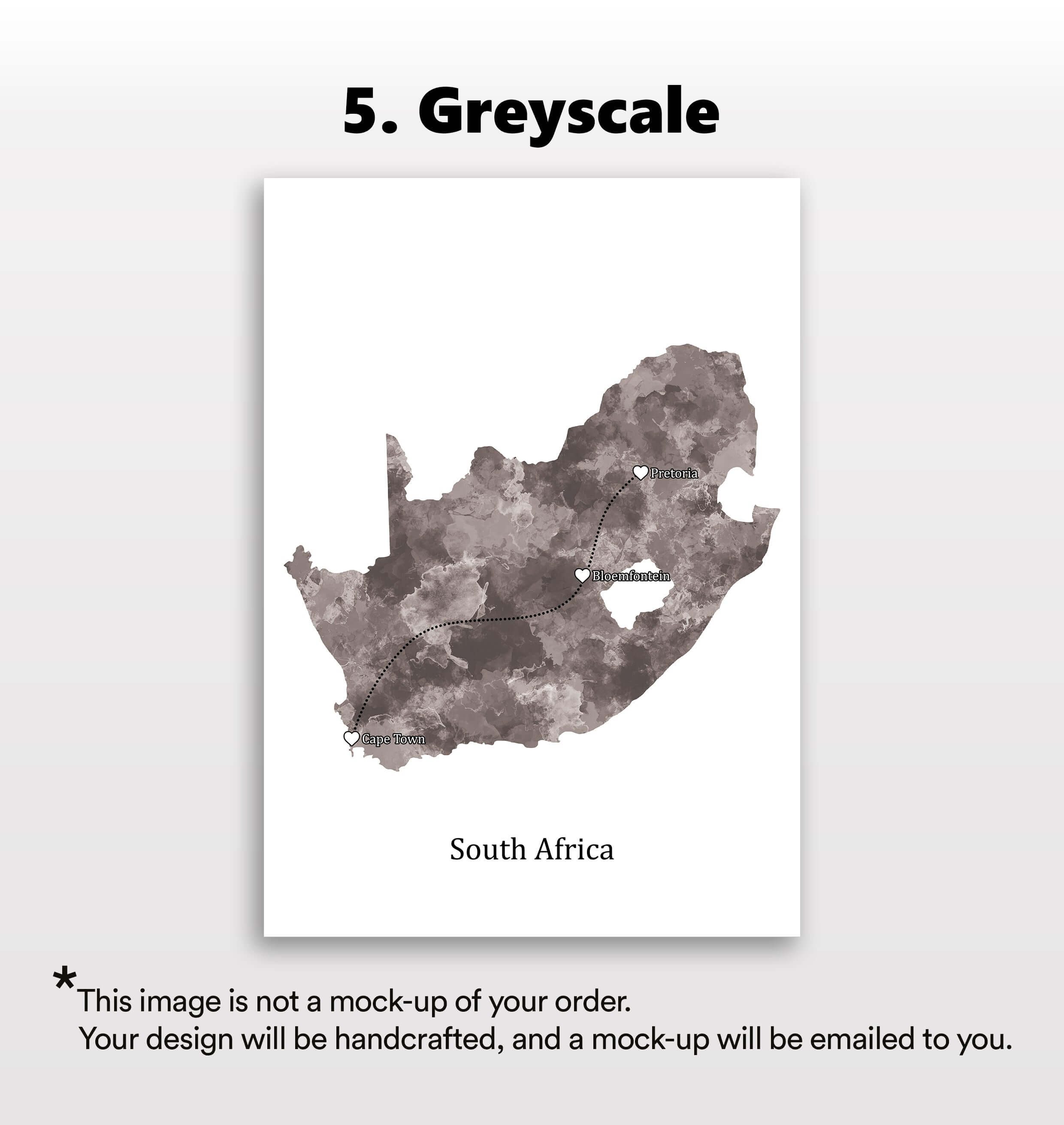 Personalised Portrait Two Location Print 2.0 - Custom Line