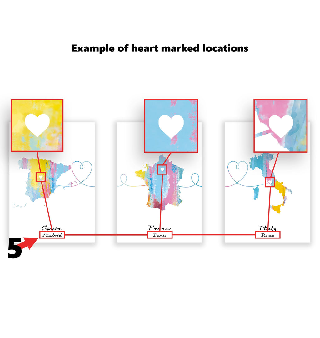 Personalised Three Location Prints