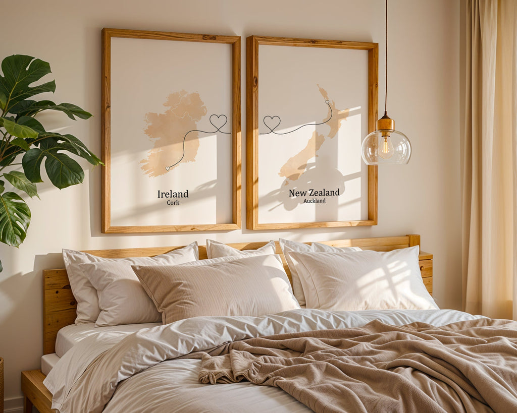 Personalised two location Prints 2.0 - Custom Line