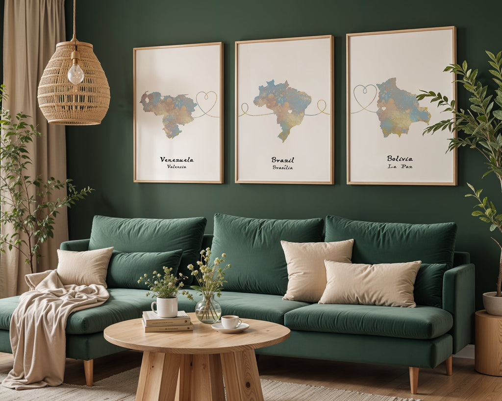 Personalised Three Location Prints